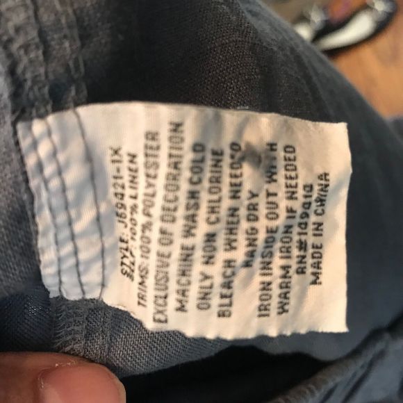 Johnny Was Linen Embroidered Drawstring Waist Pants - White - Size XL - Picture 9 of 11